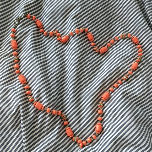 J. Crew Jewelry - J. Crew coral and rhinestone strand J. Crew Jewelry - J. Crew coral and rhinestone strand